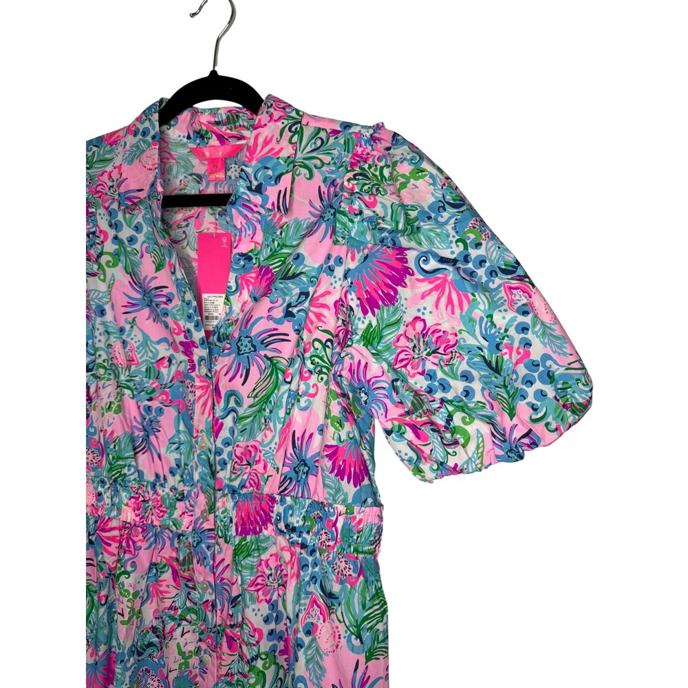 Lilly Pulitzer Tassie Elbow Sleeve Midi Dress Mandevilla Baby Paradise Petals 10 - Picture 2 of 12
